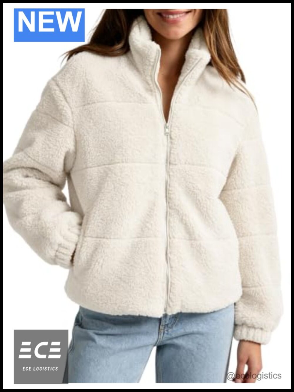 FOMELY Womens Sherpa Fleece Jacket Zip Up Warm Casual Winter Coat